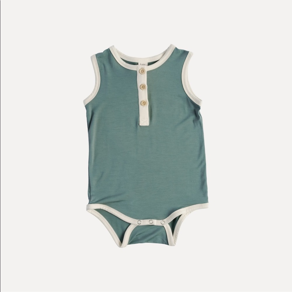 Deep Sea Bamboo Henley Tank Bodysuit